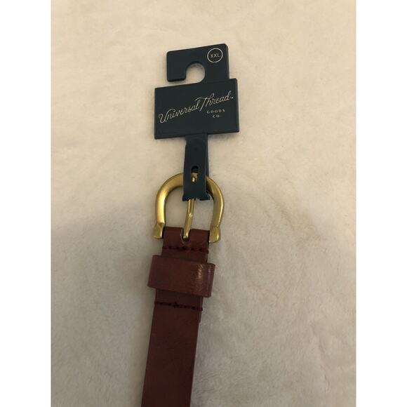 Universal Thread Accessories - Universal Thread Womens‎ Belt XXL Burgundy Buckle Faux Leather Horseshoe NEW